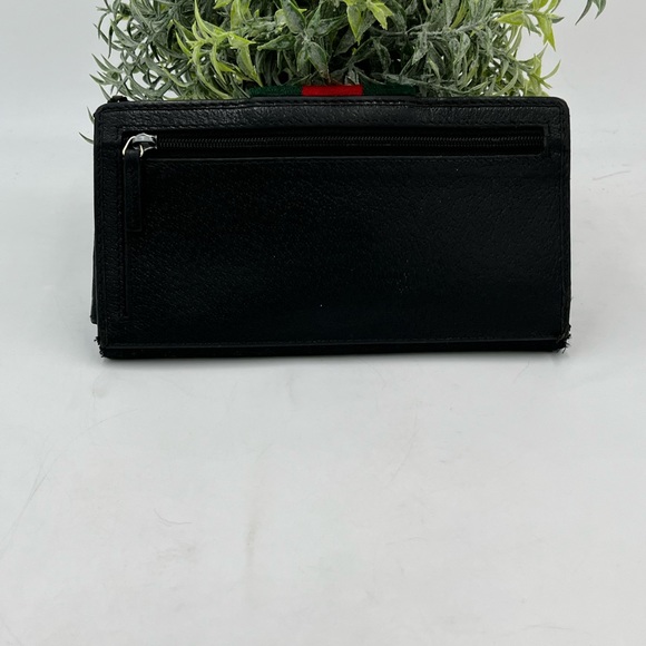 SOLD!!! GUCCI Vintage GG Web Black Canvas and Leather Heritage Collection Wallet - Picture 9 of 14